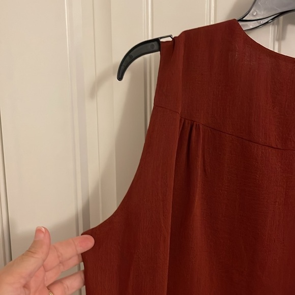 Coldwater Creek Women's L 14‎ Beaded Sequins Burgundy Sleeveless Tank Top Blind - Picture 11 of 15